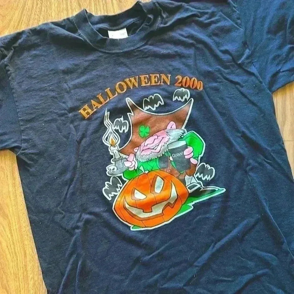 Vintage Other - Vintage Y2K Halloween Guinness Irish Pub Drunk Leprechaun Pumpkin T Shirt Large